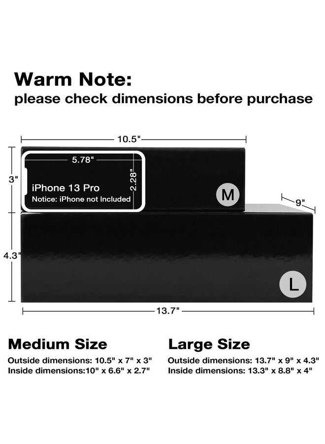 Aimyoo 5 Pack Black Magnetic Gift Boxes With Lids 10.5X7X3 In Medium Bridesmaid Groomsman Proposal Box Rectangle Collapsible Box For Present Graduation Birthday Wedding Storage 1 Count (Pack Of 5) - Image 2