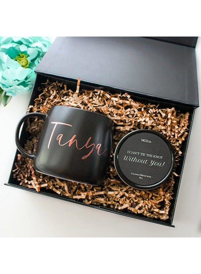 Aimyoo 5 Pack Black Magnetic Gift Boxes With Lids 10.5X7X3 In Medium Bridesmaid Groomsman Proposal Box Rectangle Collapsible Box For Present Graduation Birthday Wedding Storage 1 Count (Pack Of 5) - Image 5
