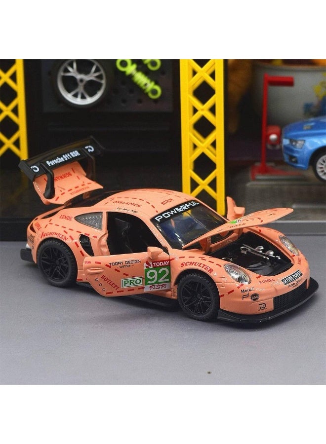 داي كاست مجسم سياره بورش 911- ماكيت سيارة رياضية ذات جودة عالية وتعليق وصوت موتور وإضاءة خارجية - مقاس 1:32 - 15 سم - Image 1