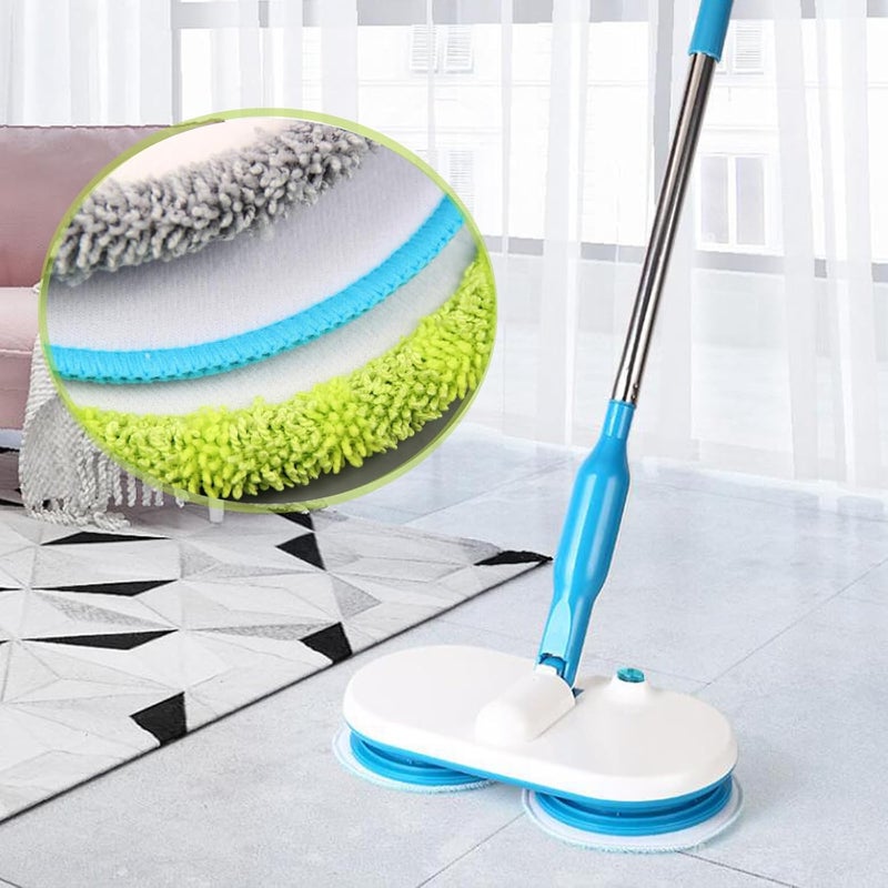 DFsucces Microfibre Floor Mop for Cleaning Floors,6 Pcs Heavy Duty Microfibre Wet Dry Cleaning Mop Pad , Floating Mop Pads, Flat Floor Mop ,for Wet Dry Floor Cleaning Hardwood Laminate Floor - Image 5