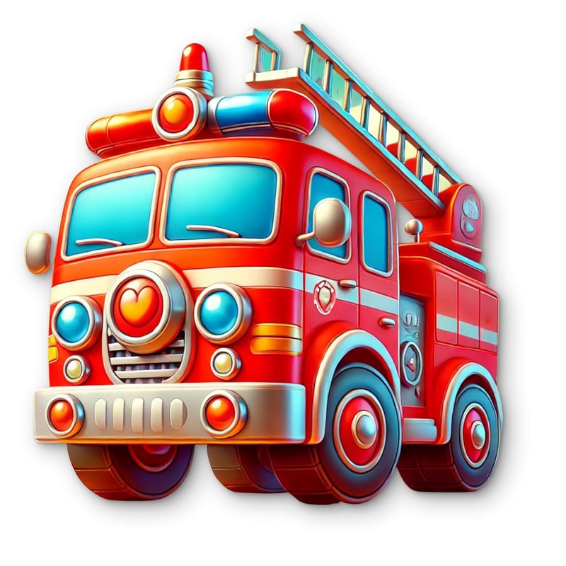 CLITHS Truck Wall Hanging for Kids Room - 12 Inch MDF 3D Cartoon Vehicle Cutout Playroom Wall Art Nursery Decor for Boys Car Themed Kids Wall Decoration Birthday Gift for Boys - Image 1