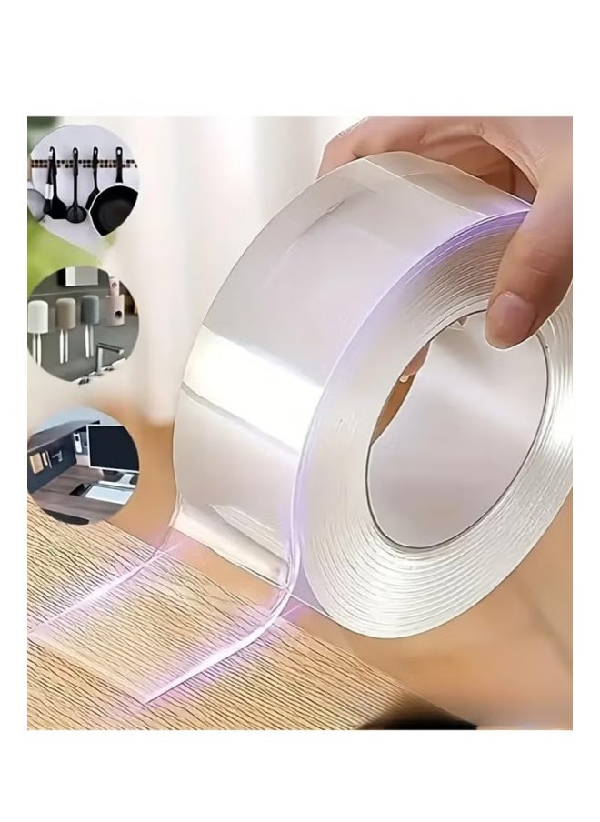 Generic Transparent Adhesive Tape: Seamless Magic Bond with High-Strength Vibration Damping, Uniform Dual-Sided Acrylic Nano Coating  - Image 1