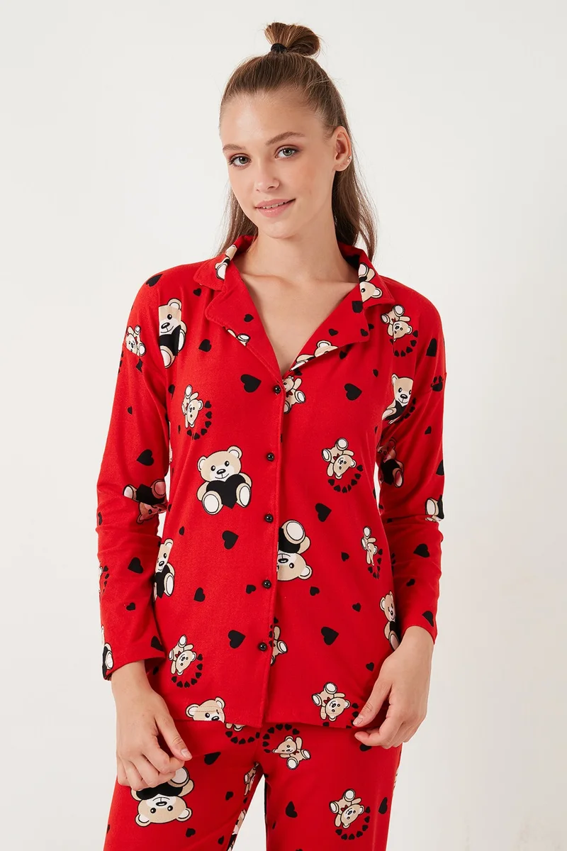 Lela Stretch Standard Fit Patterned Pajama Set Women's Pajama Set 60956602