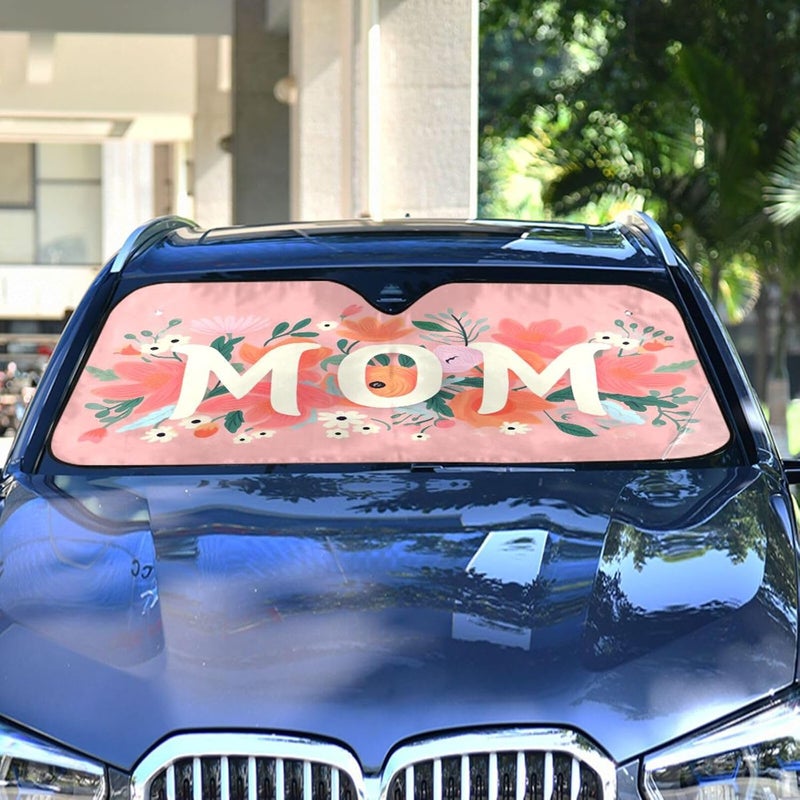 Mother's Day Car Windshield Sun Shade Foldable Sun Visor Automotive Sunshades for Car Truck SUV Blocks UV Rays Keep Your Vehicle Cool - Image 4
