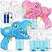 Yunaking Toys for Boys Girls Ages 48 2 Pack Bubble Machine Gun Rechargeable Dinosaur Toy Gift for 4 5 6 7 8 Boy Girl Kids Toddlers Outdoor Toys 46 Easter Basket Stuffers Christmas Valentines Gift - Image 2