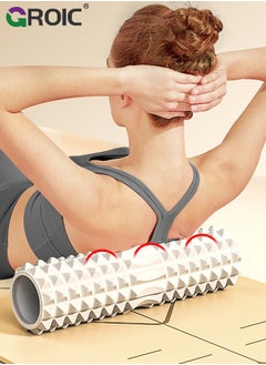 GROIC 4 in 1 Yoga Roller Set Trigger Point Yoga Roller, Massage Roller Stick, Massage Ball, for Deep Stretching Muscle Massage Pilates Yoga, Fitness Exercise for Whole Body Release  - Image 5