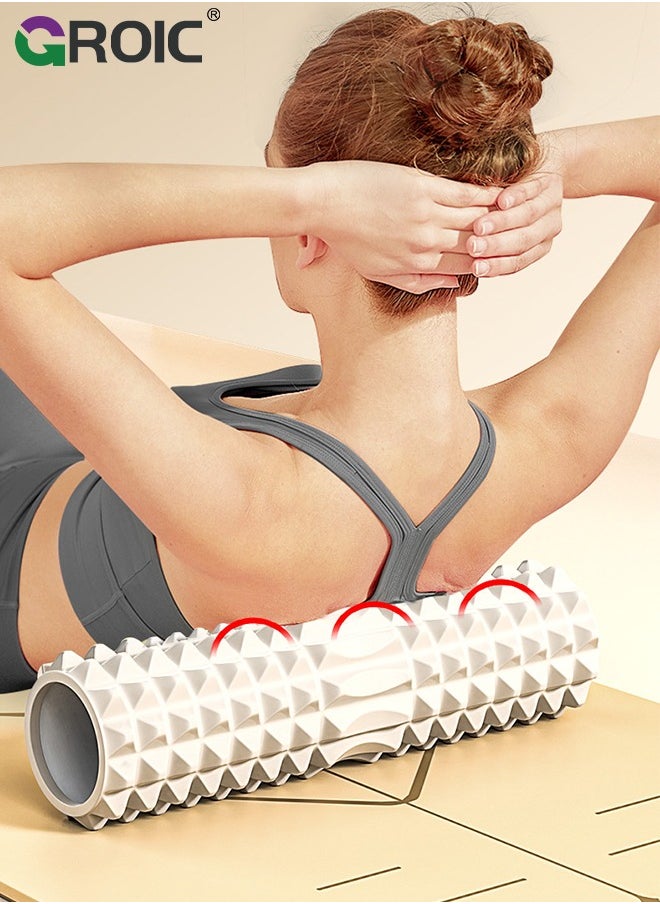 GROIC 4 in 1 Yoga Roller Set Trigger Point Yoga Roller, Massage Roller Stick, Massage Ball, for Deep Stretching Muscle Massage Pilates Yoga, Fitness Exercise for Whole Body Release  - Image 5