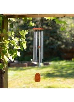 Woodstock Chimes Woodstock Wind Chimes Amazing Grace Chime Large (40'') Silver Wind Chime Inspirational and Memorial Gifts Wind Chimes for Outside Patio Home or Garden Decor (AGLS)  - Image 3