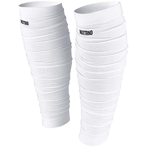 NXT NXTRND Nxtrnd Football Leg Sleeves, Calf Sleeves for Men & Boys, Sold as a Pair (White, Youth) - Image 3