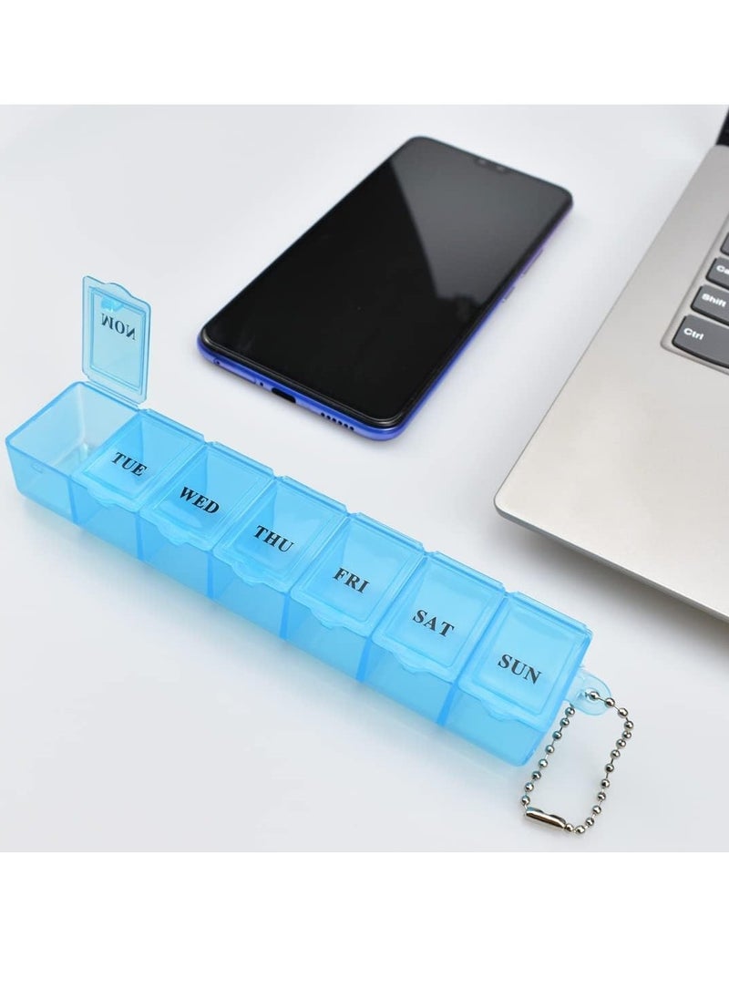 Excefore - Pill Box Organiser, 7 Day One Time a Day Pill Dispenser Storage Case for Medication Supplements Vitamins and Cod Liver Oil - Image 1