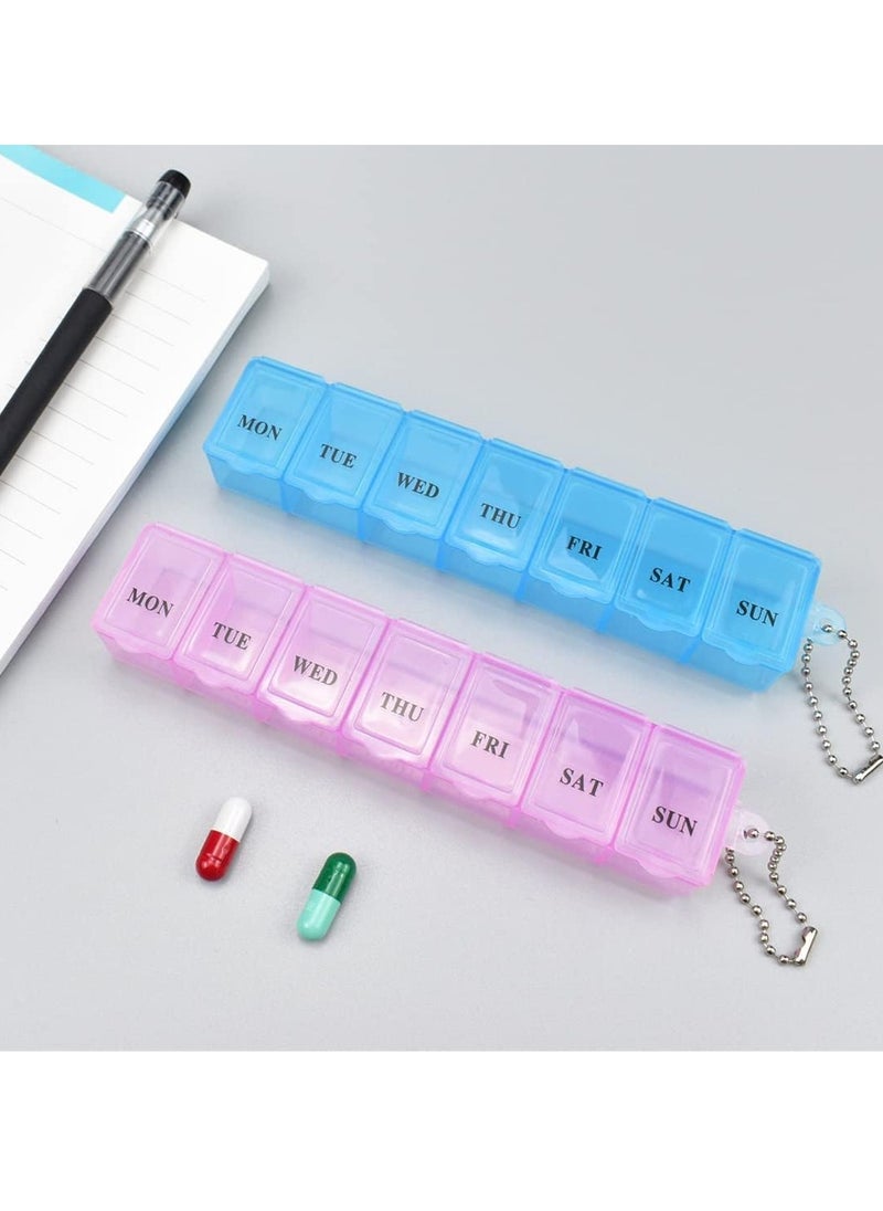 Excefore - Pill Box Organiser, 7 Day One Time a Day Pill Dispenser Storage Case for Medication Supplements Vitamins and Cod Liver Oil - Image 1
