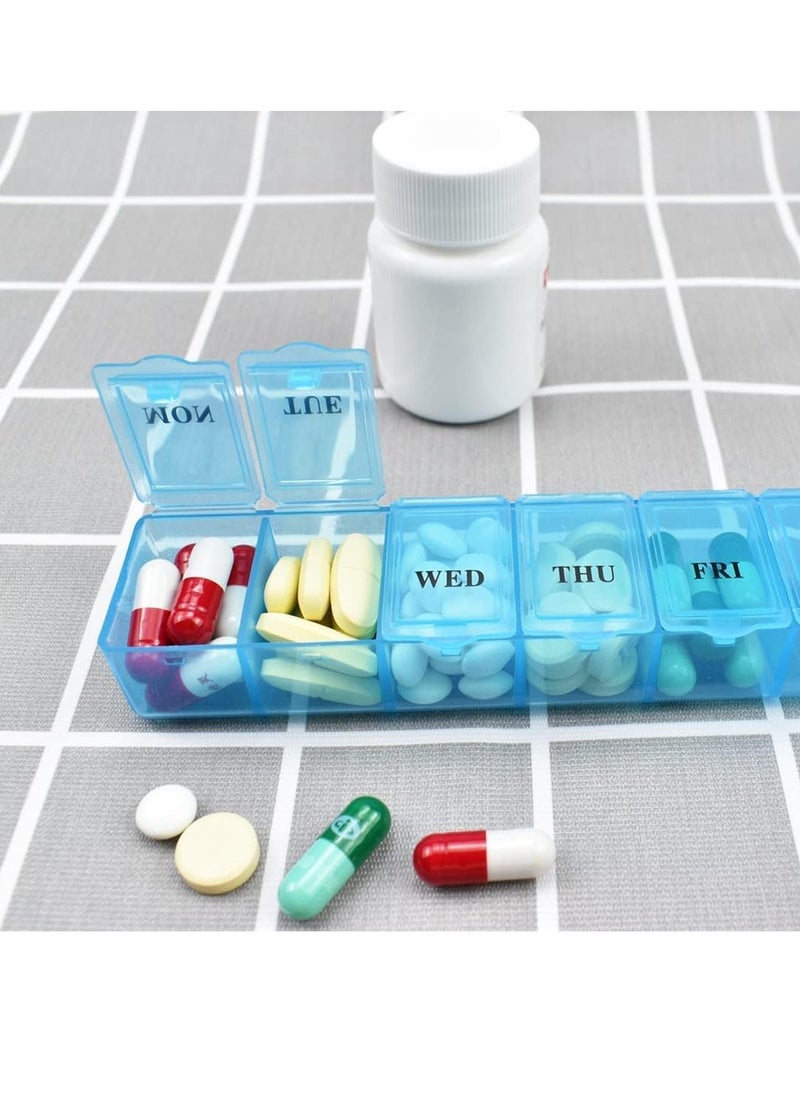 Excefore - Pill Box Organiser, 7 Day One Time a Day Pill Dispenser Storage Case for Medication Supplements Vitamins and Cod Liver Oil - Image 1