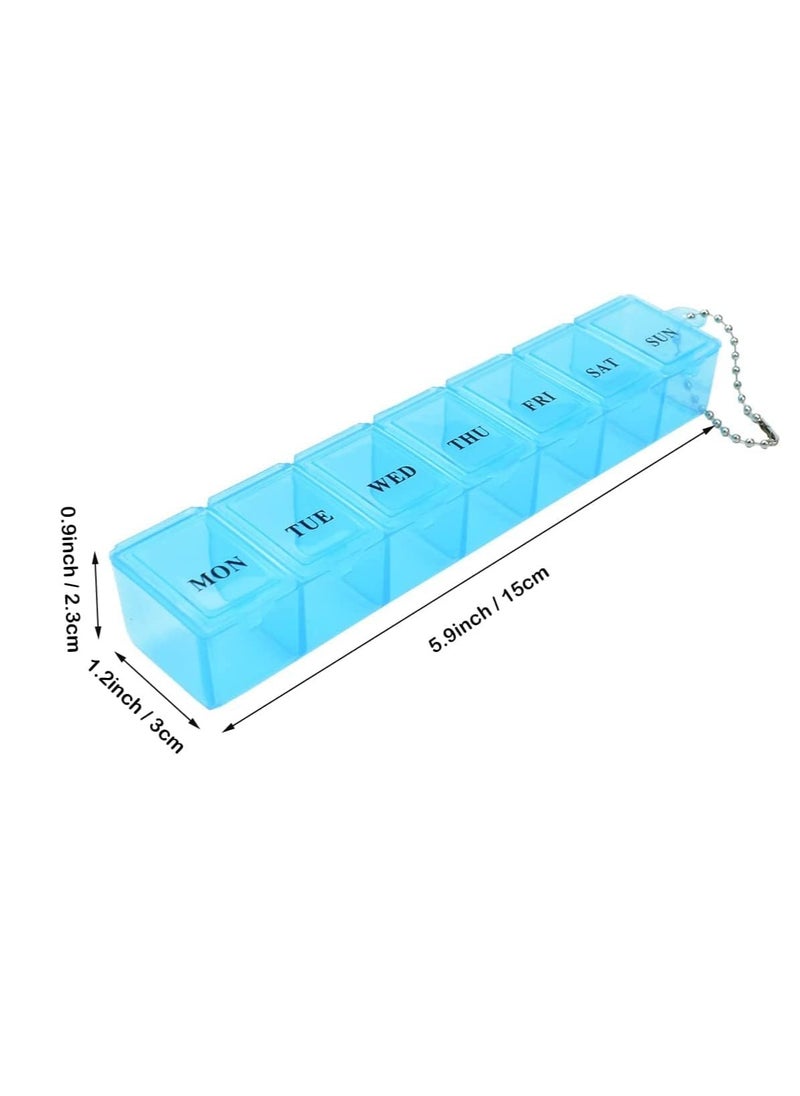Excefore - Pill Box Organiser, 7 Day One Time a Day Pill Dispenser Storage Case for Medication Supplements Vitamins and Cod Liver Oil - Image 1