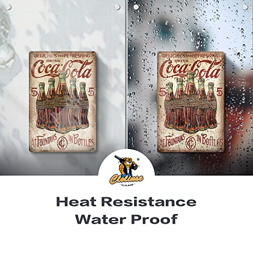Clolinse Coca Cola Tin Signs | Vintage Metal Decor Bar Cool Things For Man Cave | Coke Retro Funny Stuff Wall Poster Shop Room Kitchen Home House Coffee Garage 8x12 Inch - Image 4