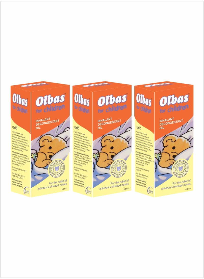 Olbas Oil Triple Pack Olbas Decongestant Oil 12ml – Effective Relief for Stuffy Noses 