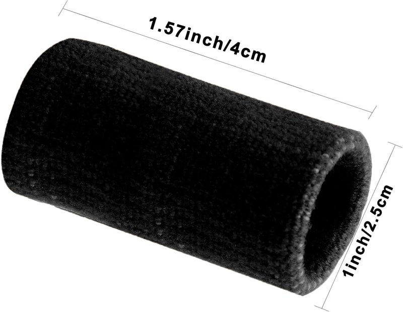 sevensun Finger Sleeves , Thumb Splint Brace For Finger Support, Breathable Elastic Finger tape, Compression pression Protector For Reliving Pain, Triggger Finger, Compression Aid For Sports, 10PCS (black) - Image 2