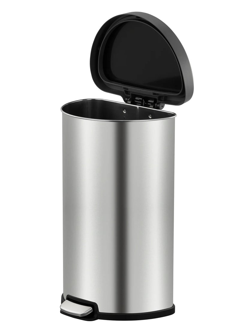 EKO ARIA SERIES | Brushed Stainless Steel Finish | Soft-Closing | Fingerprint-Resistant | Step Trash Bin | Versatile For Homes & Kitchens | 45L  - Image 2