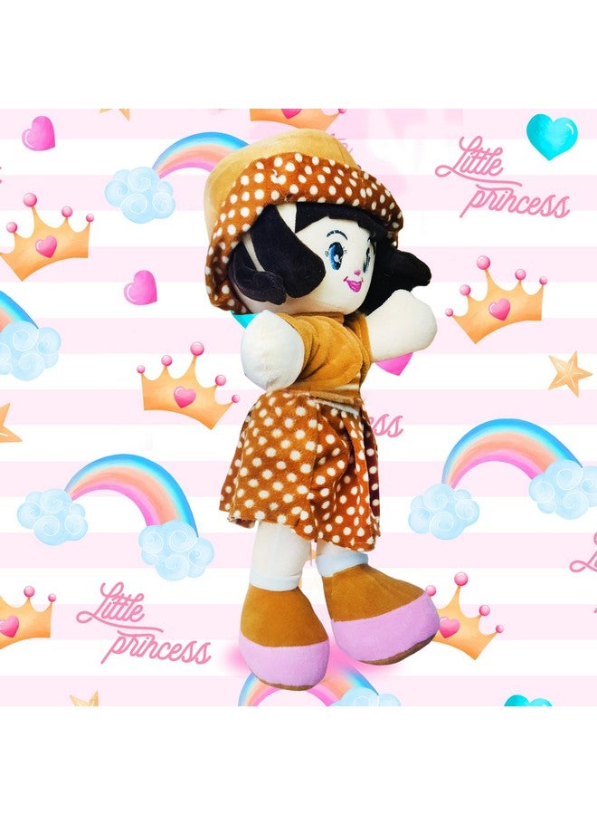 FunBlast Doll for Girls - Soft Dolls for Girls Soft Toys for Baby Girl, Plush Doll, Washable Doll, Birthday Return Gifts for Kids, Stuffed Doll, Toys for Girls (40 cm, Brown) - Image 3