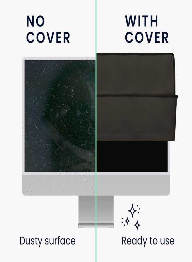 kwmobile Monitor Cover Compatible with 34-35" Monitor - Dust Cover Computer Screen Protector - Dark Grey - Image 4
