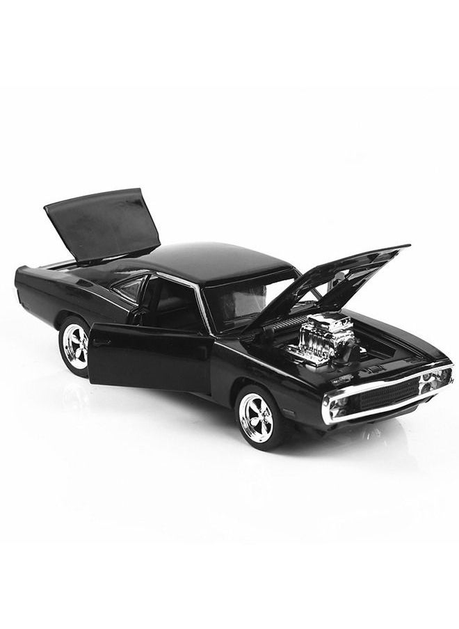 Generic Fast Furious 1 24 Dom's 1970 Dodge Charger R T Diecast Car Bare Metal Toys for Kids and Adults Black  - Image 3