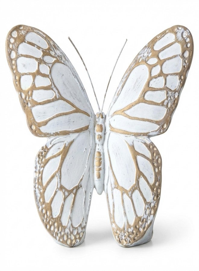 The Bridge Collection 7.5" White Washed Butterfly Figurines - White Home Decor - Butterflies for Cottage, Spring, or Garden Decor - Styles Vary - Image 1
