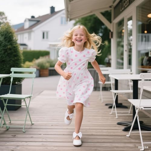Otter MOMO Toddler/Little Girls Flower Girl Ballerina Flats Shoes Slip-on School Party White Dress Shoes Size 11 - Image 2