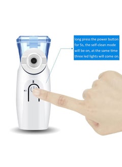 LOVNOV Portable Nebulizer - Ultrasonic Mesh Nebulizer Cool Mist Steam Inhaler for Moisture, USB/Battery Operated Mini Nebulizer Machine for Home Office Travel Use  - Image 3