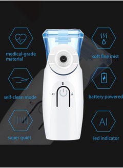 LOVNOV Portable Nebulizer - Ultrasonic Mesh Nebulizer Cool Mist Steam Inhaler for Moisture, USB/Battery Operated Mini Nebulizer Machine for Home Office Travel Use  - Image 4