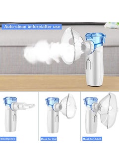 LOVNOV Portable Nebulizer - Ultrasonic Mesh Nebulizer Cool Mist Steam Inhaler for Moisture, USB/Battery Operated Mini Nebulizer Machine for Home Office Travel Use  - Image 5