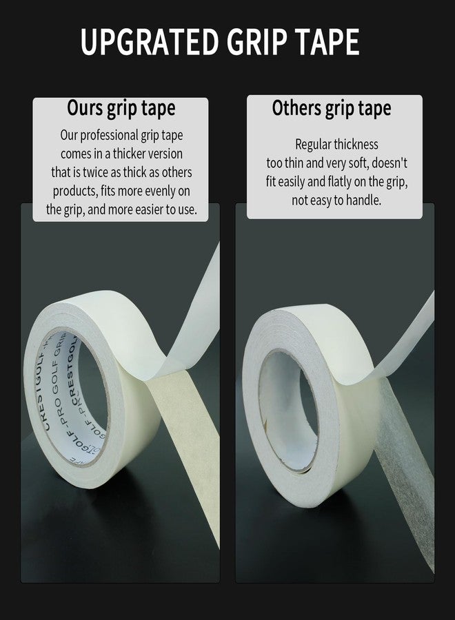 Crestgolf Golf Grip Tape Roll 2" x 18 Yards, Premium Solvent Activated Double Sided Adhesive Strips for Regripping Golf Clubs, Upgrade 1.2U Thickened Double Sided Tape - Image 3