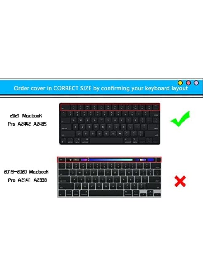 Arabic Language Silicone Keyboard Cover for MacBook Air 13.6" & 15" (2025–2022 M4/M3/M2 Models) and MacBook Pro 14" & 16.2" (2024–2021 M4/M3/M2/M1 Pro/Max) — Ultra-Thin Washable Protective Arabic + English Layout Skin (Models A3240/A3241/A3113/A3114/A2681/A2941) - Image 2