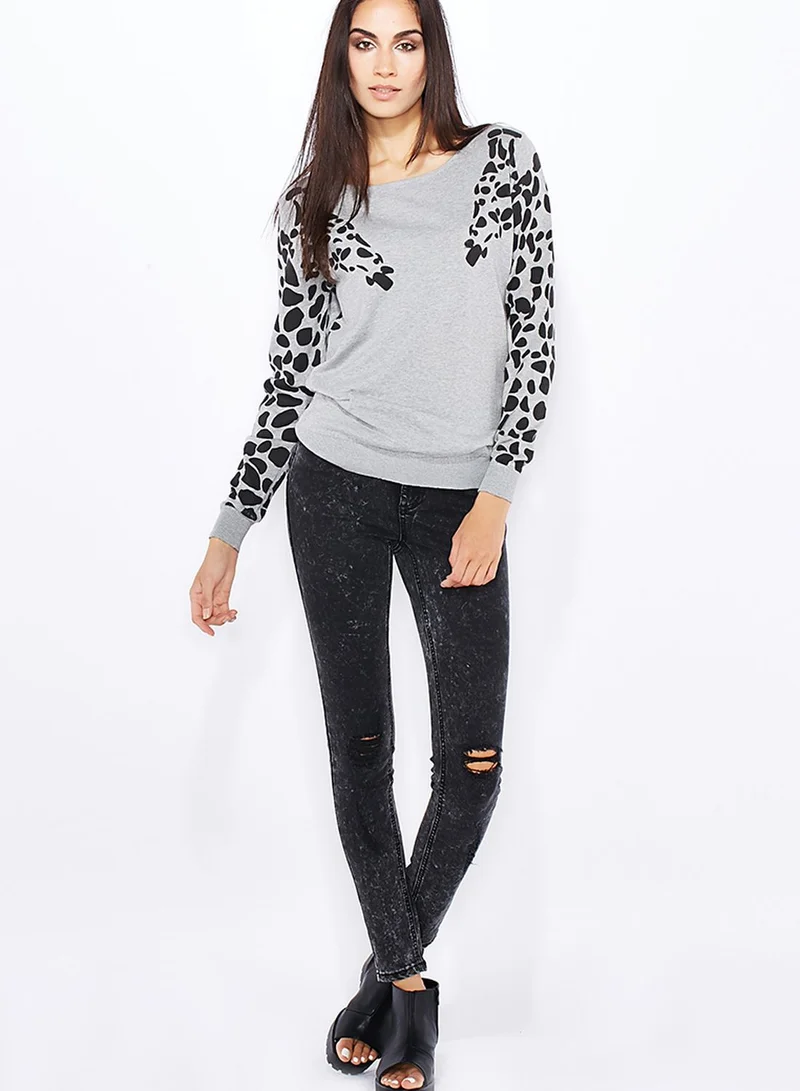 Madison Giraffe Print Jumper