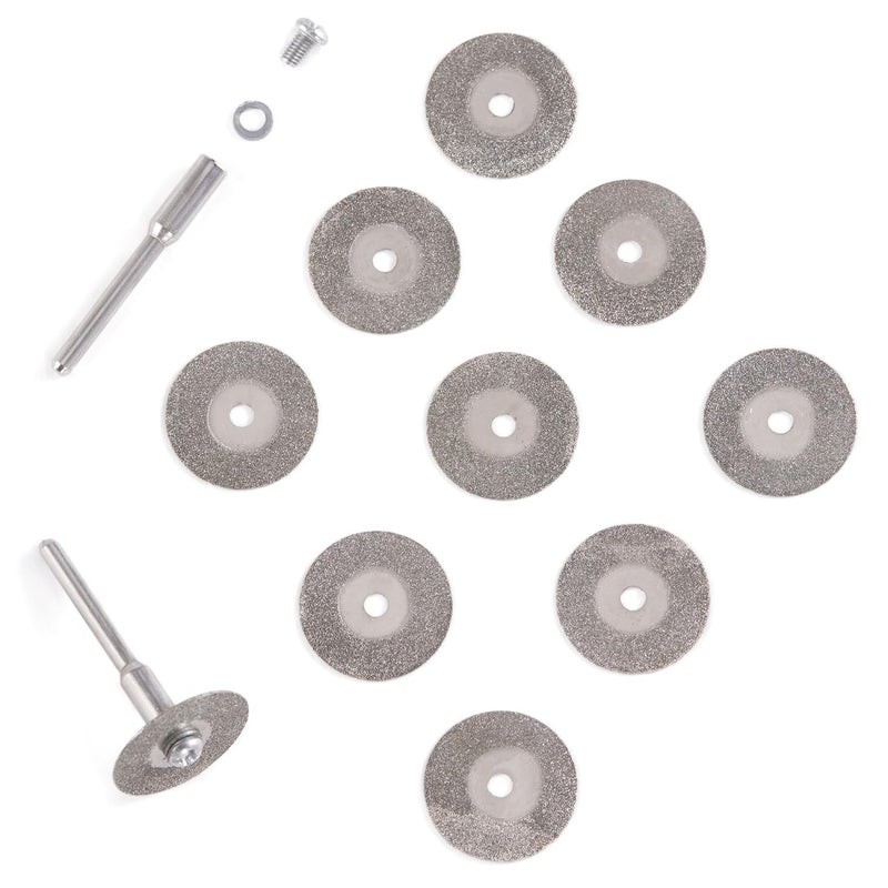 Jingling Diamond Cutting Wheels 20mm 3/4" inch Cut Off Wheel Metal Cutting Discs Jewelers Saw Rotary w/Mandrel for Dremel Tool Accessories Pack of 10Pcs - Image 5