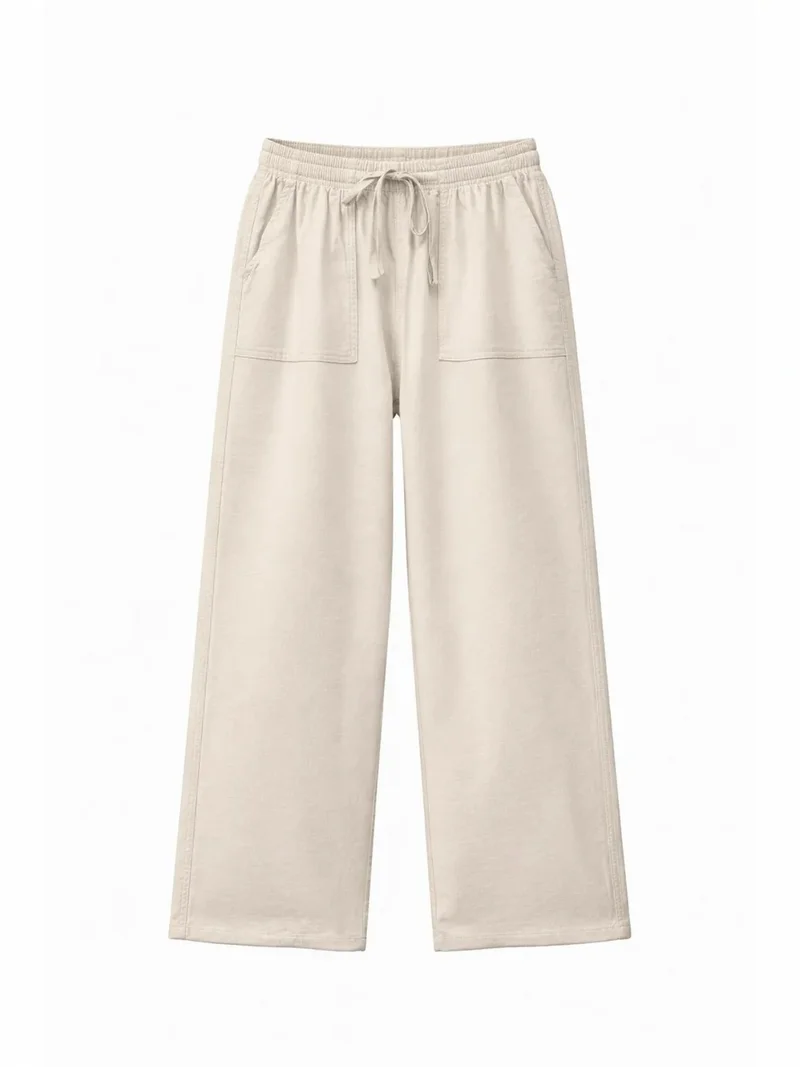 ميكسراي Mixray Elastic Waist Straight Leg Pants