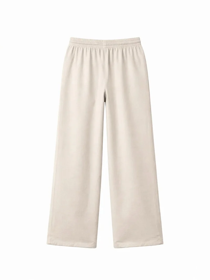 ميكسراي Mixray Elastic Waist Straight Leg Pants