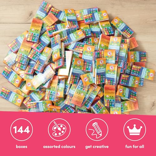 THE TWIDDLERS 144 Boxes of 4 Packs Mini Crayons in Bulk (Total 576) - School & Classroom Kids Coloring Activity, Crayon Party Favors for Kids & Toddlers, Goodie Party Bag Fillers, Restaurants - Image 4