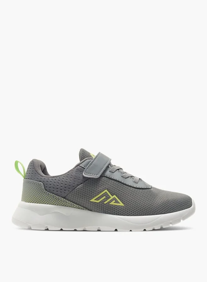Boys Textured Sports Shoes with Hook and Loop Closure