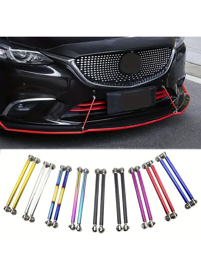 مجموعة قضيب ربط دعامة هيكل المصد الأمامي القابل للتعديل من سبائك الألمنيوم الذهبية 15 سم - Image 2