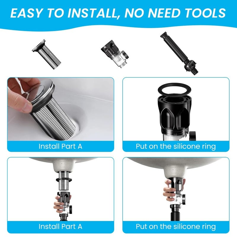 MVM Enterprise Retractable Sink Water Drain Pipe Sink Drain Pipe Expandable Pipe P Trap Flexible Sink Drain Pipe Flexible Sink Drain Tubing for AntiOdor Bathroom Kitchen Sink Drain Garbage Disposal - Image 4