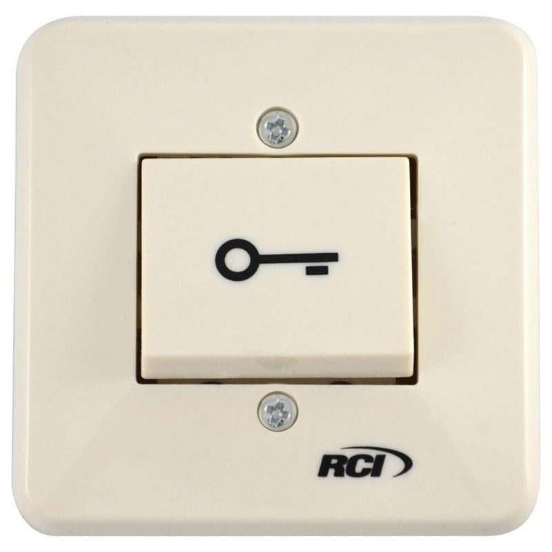 RCI Door Unlock Button - Surface Rocker Switch SPDT, 10A at 250VAC, Cream/Beige