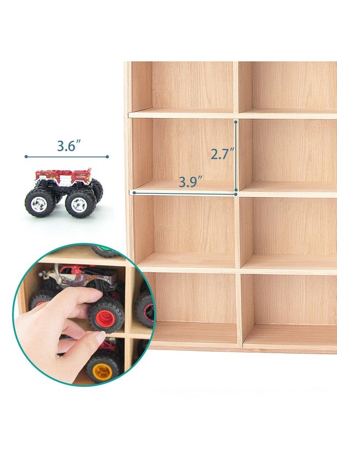 KISLANE Wood Monster Trucks Display Case, 15-Slot Organizer for Monster Trucks Storage - Detachable Shelves, Wall-Mountable with Hanging Screws Included (Wood) - Image 3