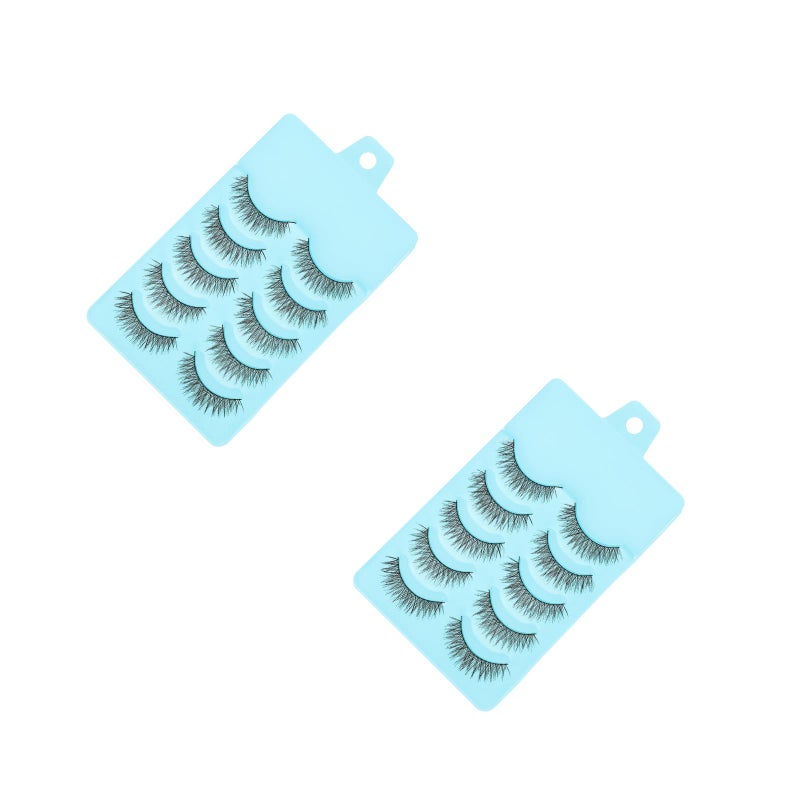 10 Pairs Eyelashes Natural Fake Eyelashes Fashion Makeup Tools Cotton Stalk Eye Lashes Extension - Image 1