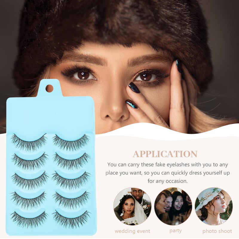 10 Pairs Eyelashes Natural Fake Eyelashes Fashion Makeup Tools Cotton Stalk Eye Lashes Extension - Image 2
