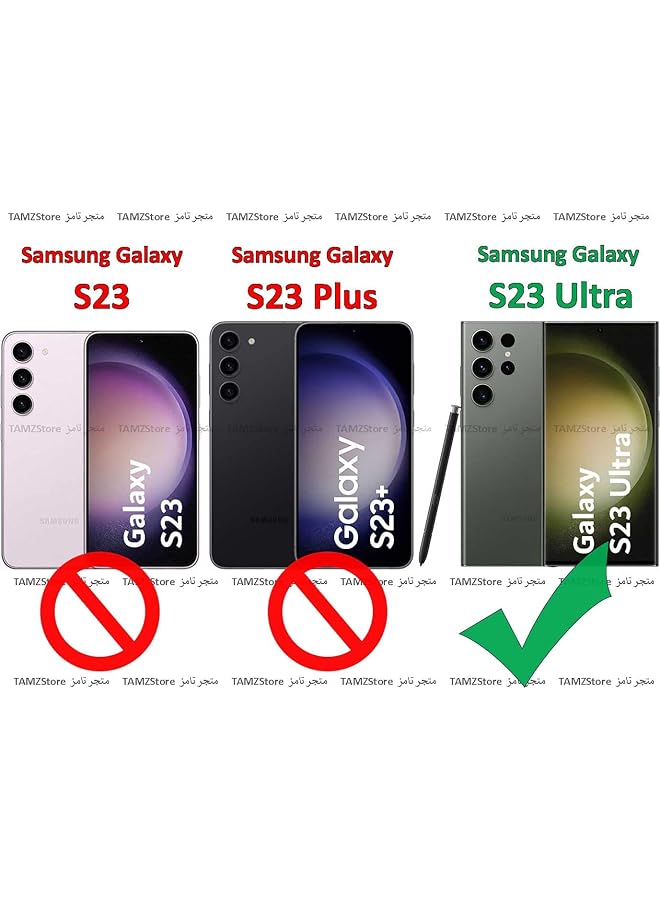 إيروريكس جراب TPU مرن ناعم مع بطانة ناعمة بلون غير لامع مع حماية للكاميرا متوافق مع Samsung Galaxy S23 Ultra أحمر - Image 5