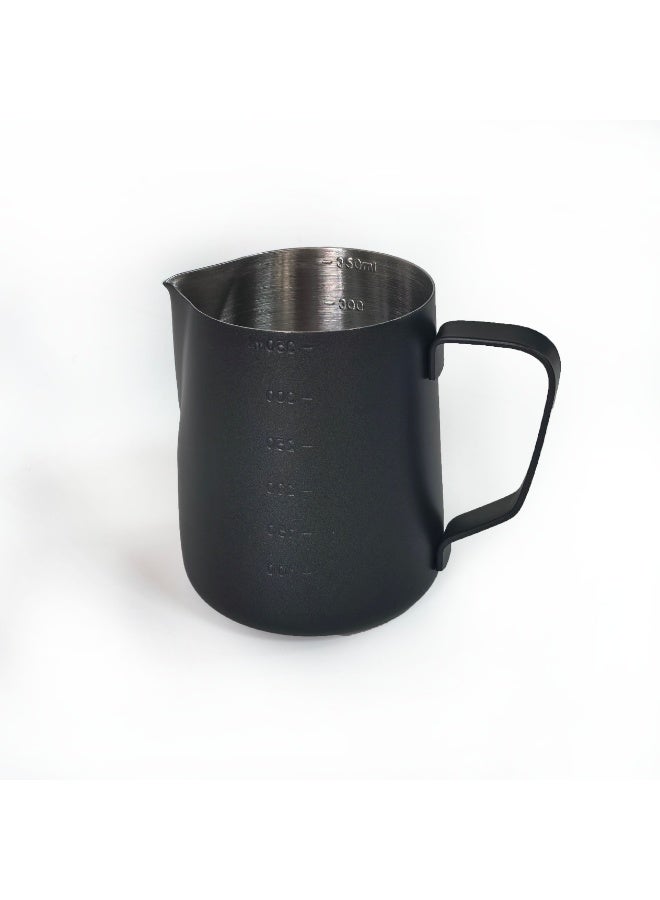 إبريق رغوة الحليب 350 مل إبريق رغوة من الفولاذ المقاوم للصدأ إبريق تبخير الإسبريسو كوب رغوة القهوة - Image 1