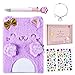 PJDRLLC Diary for Girls with Lock and Keys Kids Journal Travel Notebook for Writing Cute Secret Diary with Multicolored Pen Stickers Bracelet Practical Gift for Birthday Easter A Cute Cat - Image 2