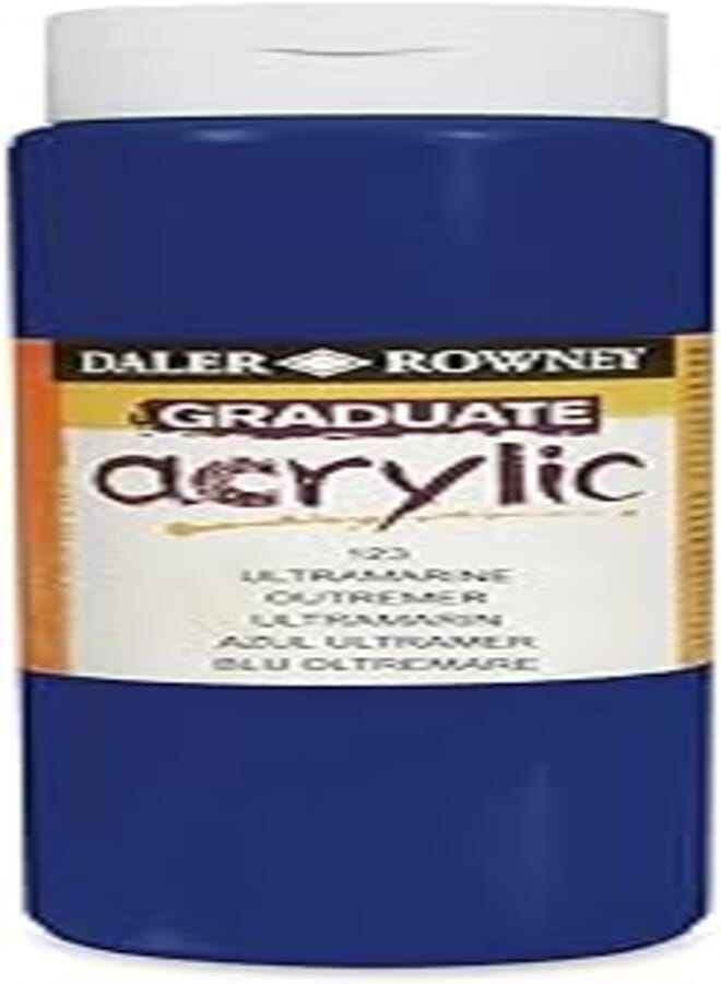 Daler Rowney 123500123 Graduate Acrylic Color, 500 ml - Ultramar Blue