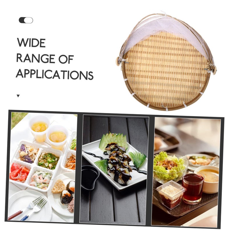 Wicker Picnic Basket With Lid Storage Bowl For BBQ Fruit Bread - Image 5