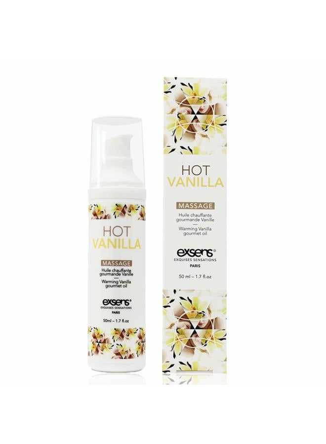 Exsens of Paris Natural Warming Massage Oil, 1.7 fl.oz (50 mL), Hot Vanilla - Image 1