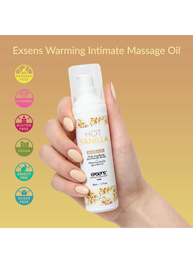 Exsens of Paris Natural Warming Massage Oil, 1.7 fl.oz (50 mL), Hot Vanilla - Image 2